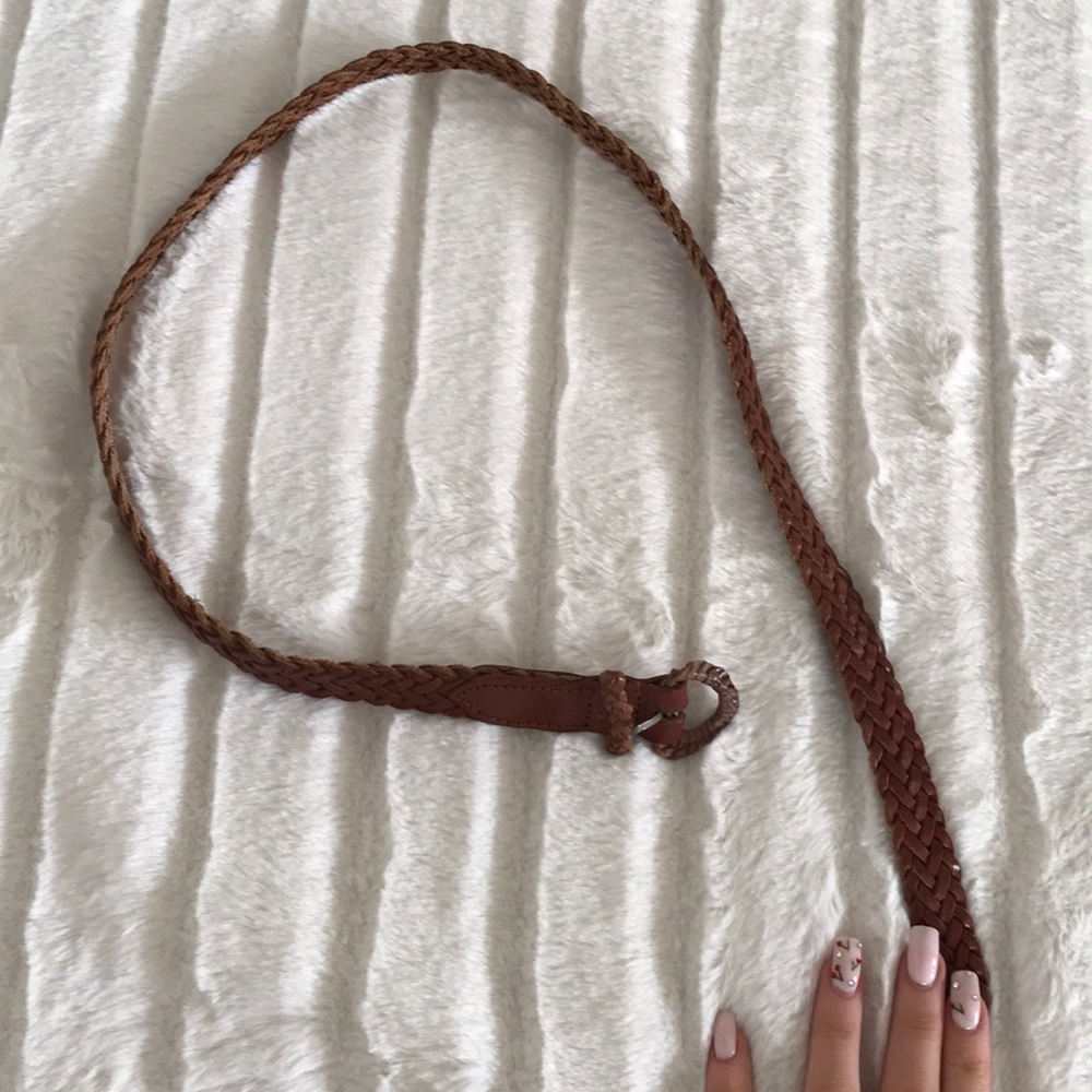 brown thin belt